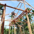 Progres RTLH Capai Tahap Penting, Kerangka Rumah Umar Amin Berdiri Kokoh Berkat TMMD ke-129