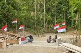 Gebyar Merah Putih di Lokasi TMMD ke-129, Satgas Hiasi Jembatan Bok Culvert dengan Nuansa Kemerdekaan