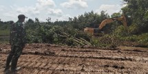 Rancang Tumpuan Gambangan, Satgas TMMD Kodim 0313/KPR Siapkan Perlintasan Alat Berat di Jembatan Tengku Tahal