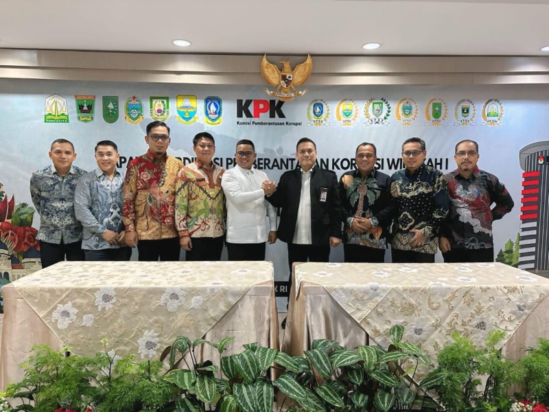 Rakor Dengan KPK RI, Bupati H Zukri SM Komitmen Wujudkan Tata Kelola Pemerintahan yang Bersih