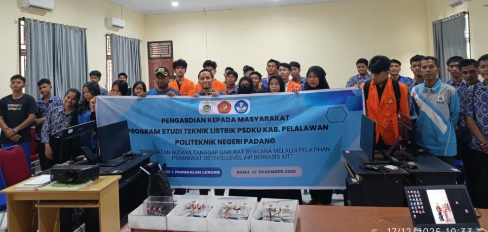 Inovasi IOT Tanggap Banjir, Mahasiswa PNP PSDKU Pelalawan Gelar Pelatihan di SMKN 1 Pangkalan Lesung