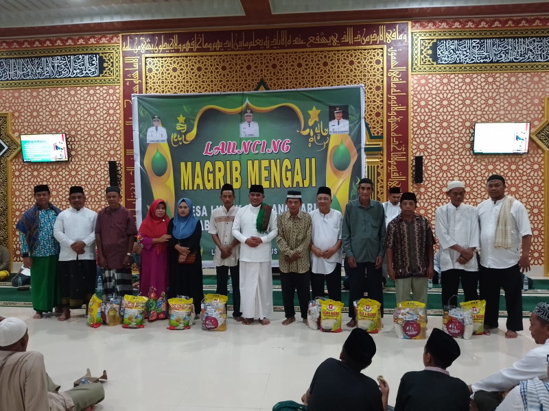 Maghrib Mengaji di Masjid Al-Mujahidin Desa Lubuk Kembang Sari Kecamatan Ukui, ini pesan Bupati Zukri