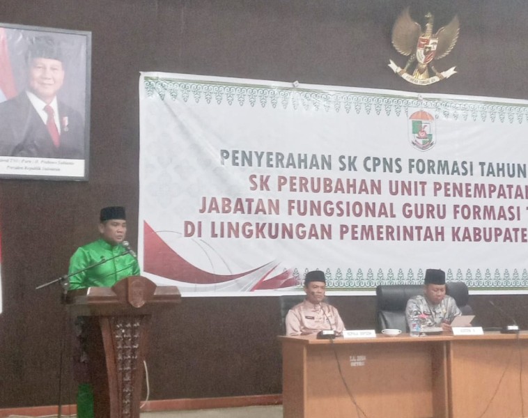 107  CPNS dan PPPK Baru Terima SK Pengangkata, Ini Pesan Bupati Pelalawan