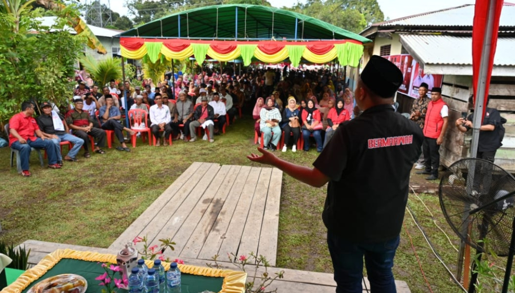 Kampanye Dua Titik di Pulau Bengkalis, Cagubri Abdul Wahid disambut Antusias Warga