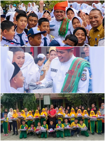 Ribuan Anak Yatim Terima Bantuan Perlengkapan Sekolah, Kebijakan Bupati H Zukri Terhadap Dunia Pendidikan