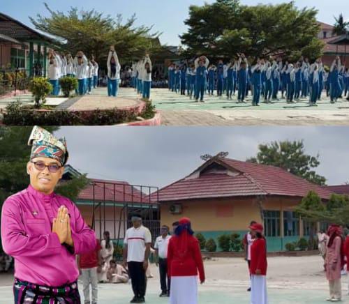 Di Bawah Kepemimpinan Junaidi M.Pd, SMPN 1 Pangkalan Kerinci Gelar Lomba Meriahkan HUT RI ke-80